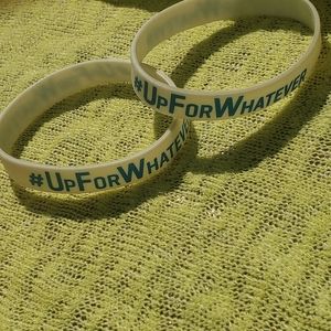 🖐5/$25🖐2 #upforwhatever white & blue bracelets